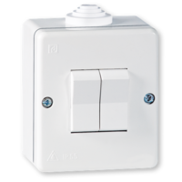 Sklopka serijska OG IP55 10A bela 212 Aling