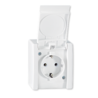 Prikljucnica dvopolna OG IP4 16A plast. POLIKARBONAT jezgro bela 2411.00 Aling Power Line