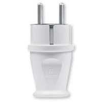 305.0 Utikač dvopolni masivni sa kontaktom za uzemljenje 16A 250V~ MEDIUM BELI Aling