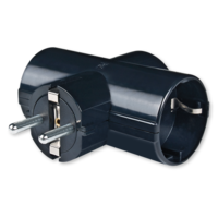 Utikac sa 3 prikljucnice CRNI TROJNI RAZDELNIK 320.13 ALING