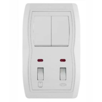 Vertikalna sklopka za kupatilo 16AX/250V (keramika) sa serij. sklopkom 10AX/16AX/250V (plastika) 14.01.097 STATUS METALKA