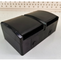 OG DUPLA MONOFAZNA PRIKLJUCNICA ZA NA ZID 16A IP44 CRNA k10 502.03 Index