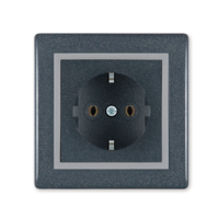 Prikljucnica dvopolna sa polikarbonatskim jezgrom 16A 250V SIVA-GRAFIT 630.212 Aling Prestige line