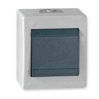 251.1A Sklopka jednopolna POWER 10A 250V~ IP44, SIVA ANTRACIT Power line Aling Conel