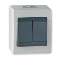 252.1A Sklopka serijska POWER10A 250V~ IP44, SIVA ANTRACIT Power line Aling Conel