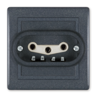 Tropolna prikljucnica 16A 440V sa mont. kutijom fi70 602.22 SIVA-GRAFIT Aling Prestige line